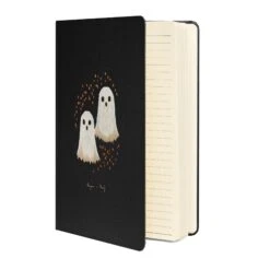 Boo Hardcover Notebook -Rogue & Wolf Shop hardcover bound notebook black front 6579925d7d1ca