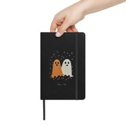 Ghost Besties Hardcover Notebook -Rogue & Wolf Shop hardcover bound notebook black front 657992d789a3d