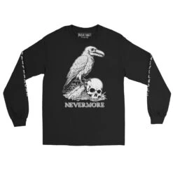 Nevermore Long Sleeve Tee -Rogue & Wolf Shop mens long sleeve shirt black front 651fa5d9d0d3f