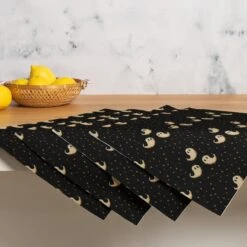 Spooky Soirée Placemat Set -Rogue & Wolf Shop placemat set 4 white front 657959fd35288