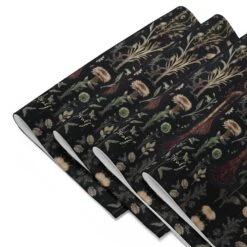 Witches' Broomsticks Placemat Set -Rogue & Wolf Shop placemat set 4 white front 65795a33bd181
