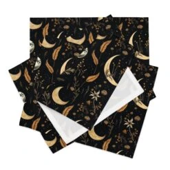 Moonlit Botanica Placemat Set -Rogue & Wolf Shop placemat set 4 white front 65795aa99dbc2
