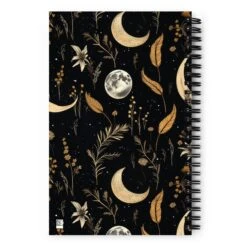 Moonlit Botanica Spiral Notebook -Rogue & Wolf Shop spiral notebook white back 65799490efcdd