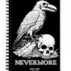 Nevermore Spiral Notebook -Rogue & Wolf Shop spiral notebook white front 651d4a5e55f2a