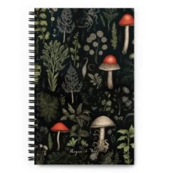 Foraging Spiral Notebook -Rogue & Wolf Shop spiral notebook white front 657993f5acb88