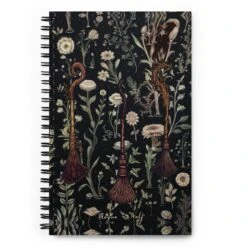 Witches' Broomsticks Spiral Notebook