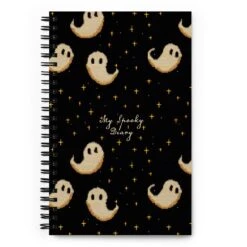 Spooky Soirée Spiral Notebook -Rogue & Wolf Shop spiral notebook white front 657994f4147f3