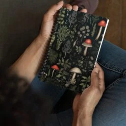 Foraging Spiral Notebook -Rogue & Wolf Shop spiral notebook white front 657996dd7d0f8