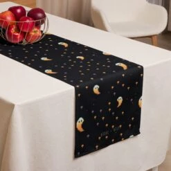 Stargazin’ Spectres Table Runner -Rogue & Wolf Shop table runner white front 6579639ee14af