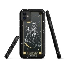 Death Tarot [Phones] Tough Phone Case For IPhone -Rogue & Wolf Shop tough case for iphone matte iphone 11 front 652670b13d33c