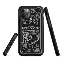 Book Of Herbology B&W Tough Phone Case For IPhone -Rogue & Wolf Shop tough case for iphone matte iphone 11 pro front 652663659ab3d
