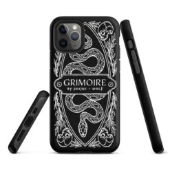 Grimoire Tough Phone Case For IPhone -Rogue & Wolf Shop tough case for iphone matte iphone 11 pro front 6526640f03e2b