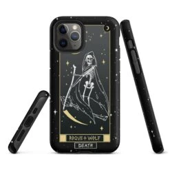 Death Tarot [Phones] Tough Phone Case For IPhone -Rogue & Wolf Shop tough case for iphone matte iphone 11 pro front 652670b13d3c1