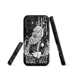 Hail Santa Tough Phone Case For IPhone -Rogue & Wolf Shop tough case for iphone matte iphone 12 mini front 65256de6a5487