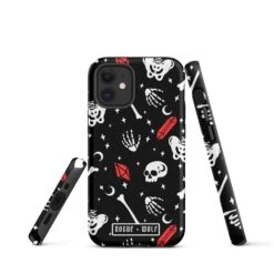 Skulls & Crystals Tough Phone Case For IPhone -Rogue & Wolf Shop tough case for iphone matte iphone 12 mini front 65265e450dc7d