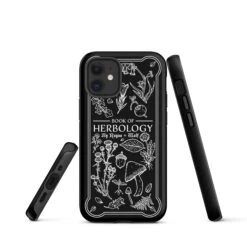 Book Of Herbology B&W Tough Phone Case For IPhone -Rogue & Wolf Shop tough case for iphone matte iphone 12 mini front 652663659ac10