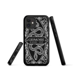 Grimoire Tough Phone Case For IPhone -Rogue & Wolf Shop tough case for iphone matte iphone 12 mini front 6526640f03ef3