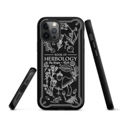 Book Of Herbology B&W Tough Phone Case For IPhone -Rogue & Wolf Shop tough case for iphone matte iphone 12 pro front 652663659ad17