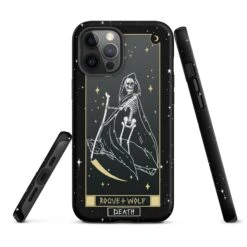 Death Tarot [Phones] Tough Phone Case For IPhone -Rogue & Wolf Shop tough case for iphone matte iphone 12 pro max front 652670b13d564