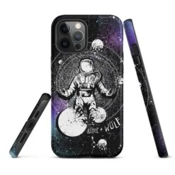 Cosmic Explorer Tough Phone Case For IPhone -Rogue & Wolf Shop tough case for iphone matte iphone 12 pro max front 6538d65e189c0