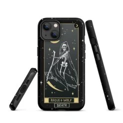 Death Tarot [Phones] Tough Phone Case For IPhone -Rogue & Wolf Shop tough case for iphone matte iphone 13 front 652670b13d669