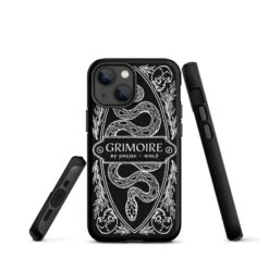 Grimoire Tough Phone Case For IPhone -Rogue & Wolf Shop tough case for iphone matte iphone 13 mini front 6526640f04043