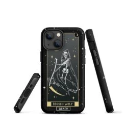 Death Tarot [Phones] Tough Phone Case For IPhone -Rogue & Wolf Shop tough case for iphone matte iphone 13 mini front 652670b13d5be