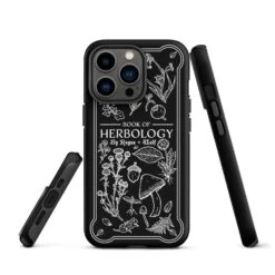Book Of Herbology B&W Tough Phone Case For IPhone -Rogue & Wolf Shop tough case for iphone matte iphone 13 pro front 652663659ae7b