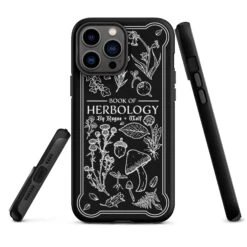 Book Of Herbology B&W Tough Phone Case For IPhone -Rogue & Wolf Shop tough case for iphone matte iphone 13 pro max front 652663659aed2