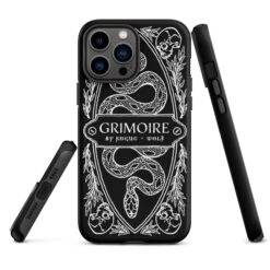 Grimoire Tough Phone Case For IPhone -Rogue & Wolf Shop tough case for iphone matte iphone 13 pro max front 6526640f0412d