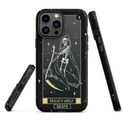 Death Tarot [Phones] Tough Phone Case For IPhone -Rogue & Wolf Shop tough case for iphone matte iphone 13 pro max front 652670b13d78e