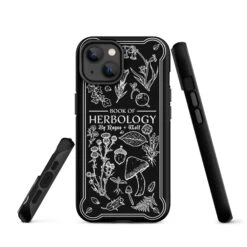 Book Of Herbology B&W Tough Phone Case For IPhone -Rogue & Wolf Shop tough case for iphone matte iphone 14 front 652663659af39