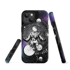 Cosmic Explorer Tough Phone Case For IPhone -Rogue & Wolf Shop tough case for iphone matte iphone 14 front 6538d65e18cf2