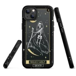 Death Tarot [Phones] Tough Phone Case For IPhone -Rogue & Wolf Shop tough case for iphone matte iphone 14 plus front 652670b13d8c9