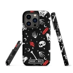 Skulls & Crystals Tough Phone Case For IPhone -Rogue & Wolf Shop tough case for iphone matte iphone 14 pro front 65265e450dfa2