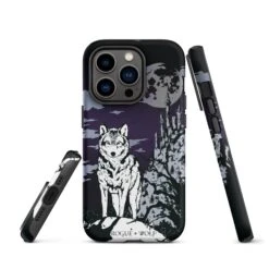 Castle Whitewolf Tough Phone Case For IPhone -Rogue & Wolf Shop tough case for iphone matte iphone 14 pro front 65265ea3df4d7