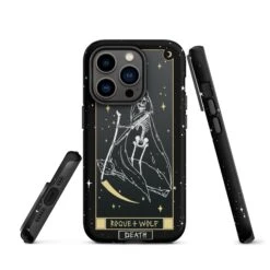 Death Tarot [Phones] Tough Phone Case For IPhone -Rogue & Wolf Shop tough case for iphone matte iphone 14 pro front 652670b13d961