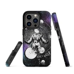 Cosmic Explorer Tough Phone Case For IPhone -Rogue & Wolf Shop tough case for iphone matte iphone 14 pro front 6538d65e18e38