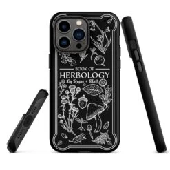 Book Of Herbology B&W Tough Phone Case For IPhone -Rogue & Wolf Shop tough case for iphone matte iphone 14 pro max front 652663659b087