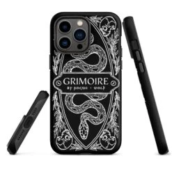 Grimoire Tough Phone Case For IPhone -Rogue & Wolf Shop tough case for iphone matte iphone 14 pro max front 6526640f0431a