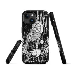 Hail Santa Tough Phone Case For IPhone -Rogue & Wolf Shop tough case for iphone matte iphone 15 front 65256de6a5bd4
