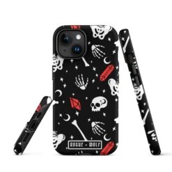 Skulls & Crystals Tough Phone Case For IPhone -Rogue & Wolf Shop tough case for iphone matte iphone 15 front 65265e450e075