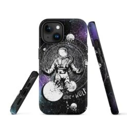 Cosmic Explorer Tough Phone Case For IPhone -Rogue & Wolf Shop tough case for iphone matte iphone 15 front 6538d65e18f0f