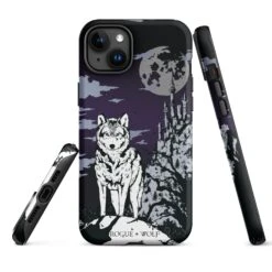 Castle Whitewolf Tough Phone Case For IPhone -Rogue & Wolf Shop tough case for iphone matte iphone 15 plus front 65265ea3df5c0