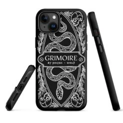Grimoire Tough Phone Case For IPhone -Rogue & Wolf Shop tough case for iphone matte iphone 15 plus front 6526640f043ba