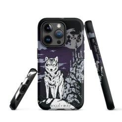 Castle Whitewolf Tough Phone Case For IPhone -Rogue & Wolf Shop tough case for iphone matte iphone 15 pro front 65265ea3df60c