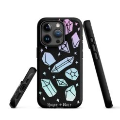 Divination Crystals Tough Phone Case For IPhone -Rogue & Wolf Shop tough case for iphone matte iphone 15 pro front 65266c56b950e