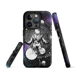 Cosmic Explorer Tough Phone Case For IPhone -Rogue & Wolf Shop tough case for iphone matte iphone 15 pro front 6538d65e19023