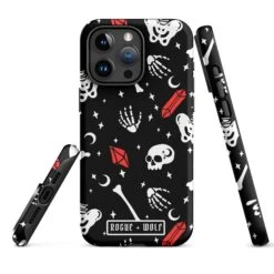 Skulls & Crystals Tough Phone Case For IPhone -Rogue & Wolf Shop tough case for iphone matte iphone 15 pro max front 65265e450cf5a