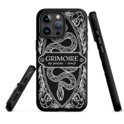 Grimoire Tough Phone Case For IPhone -Rogue & Wolf Shop tough case for iphone matte iphone 15 pro max front 6526640f02e85